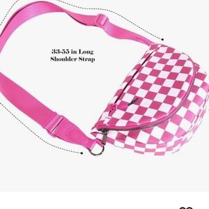 New Checkered Crossbody Bag - Rose